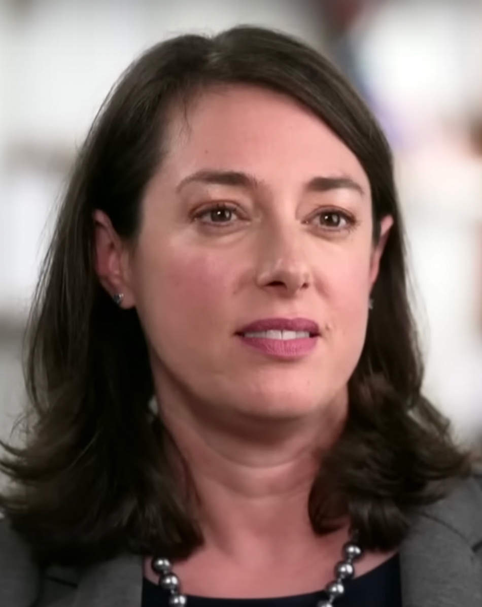 A photo of Cara Tenenbaum being interviewed by CBS.