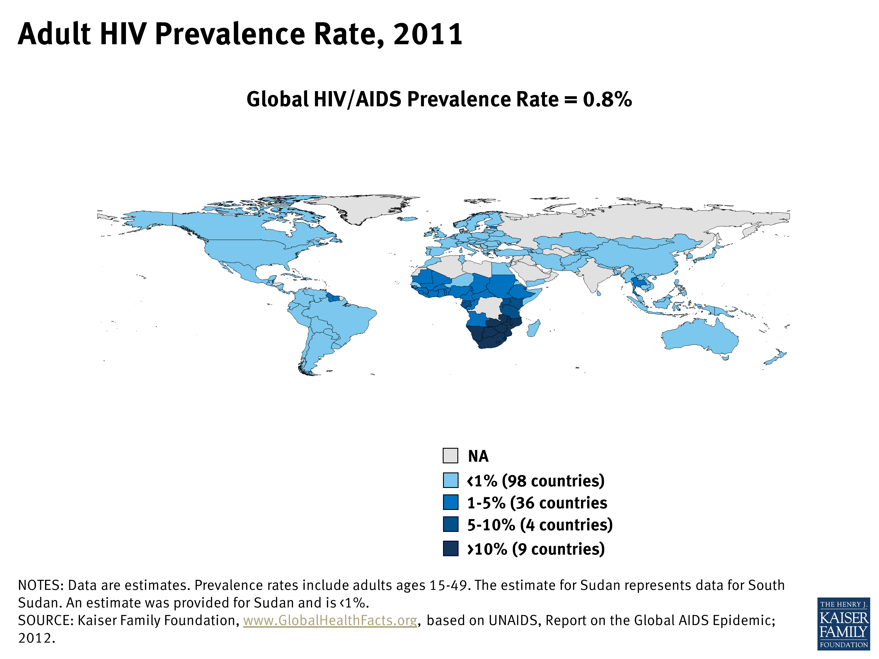 Adult HIV prevalence gh reporter (3-22-13) | KFF