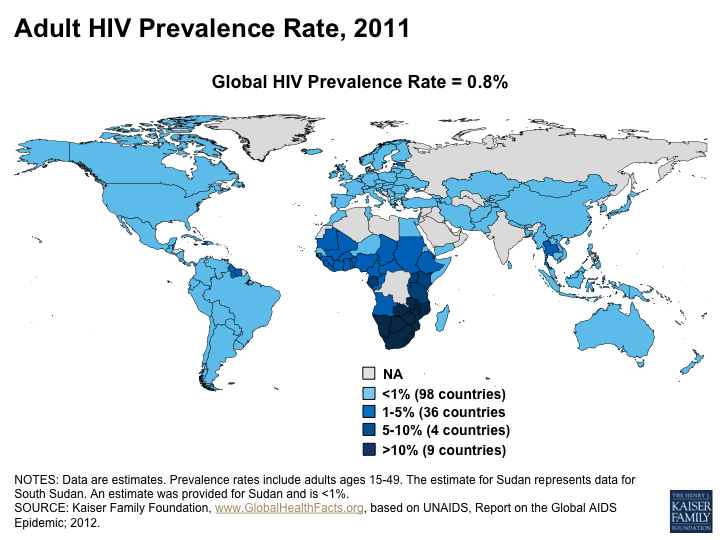 Adult Hiv Prevalence Rate 2011 Kff 1952