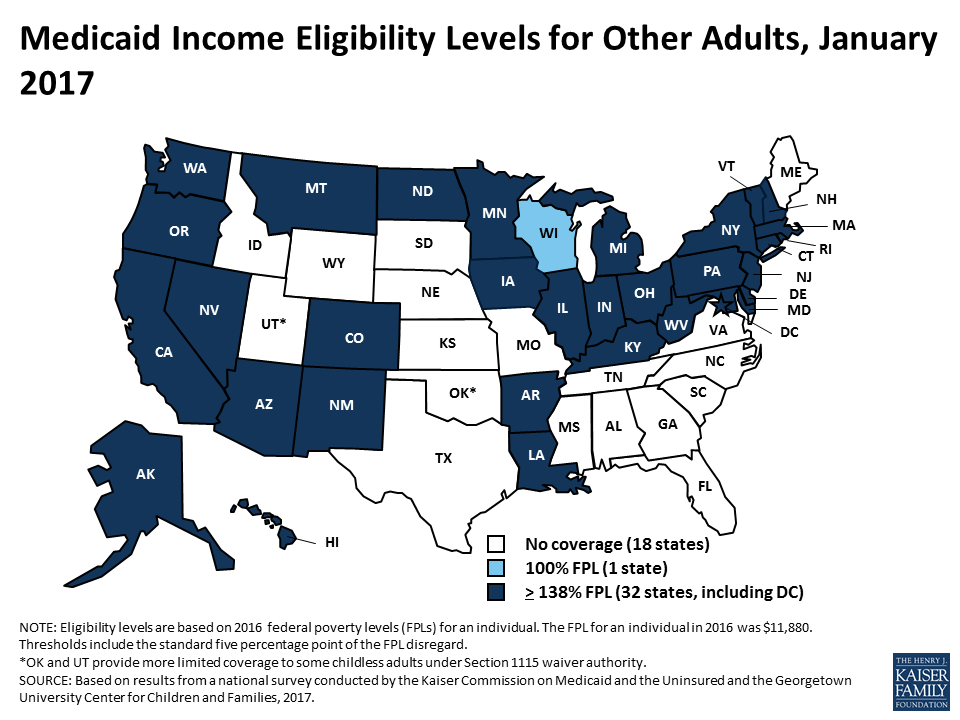 Medicaid Eligibility Levels for Childless Adults KFF