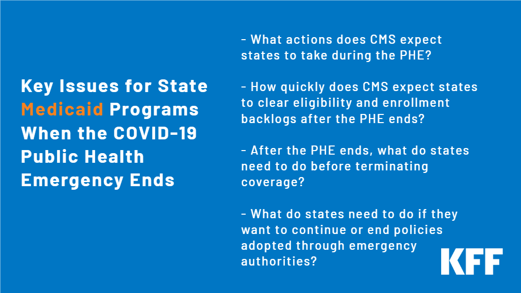 Key Issues for State Medicaid Programs When the COVID19 Public Health