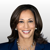 A photograph of Kamala Harris