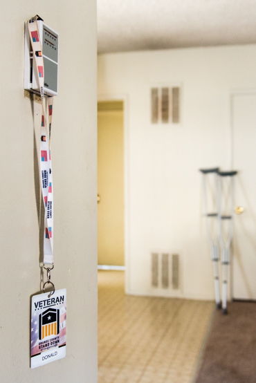  Meade, an Army veteran, was living outside the Santa Ana Civic Center for years before he found housing through the Illumination Foundation’s Chronic Care Plus program. The program identifies homeless patients being discharged from hospitals and helps place them in apartments. (Heidi de Marco/California Healthline)
