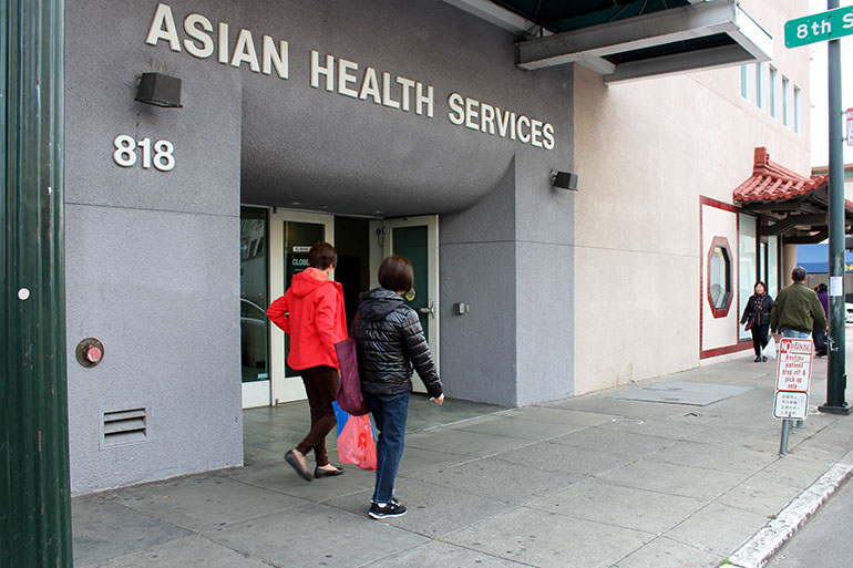 Asian Health Services, located in Oakland’s Chinatown, serves about 26,000 medical patients and 6,000 dental patients. Health center officials supported the city’s tax on sugary beverages in hopes that revenue collected from the tax will help combat chronic conditions such as obesity, diabetes and tooth decay. (Anna B. Ibarra/California Healthline)